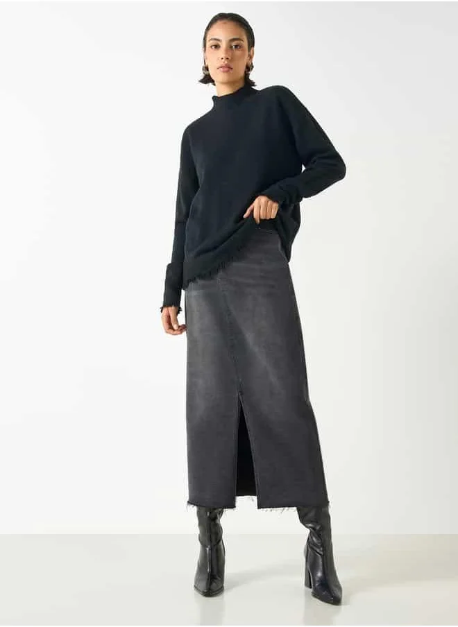 2Xtremz 2Xtremz Textured High Neck Sweater with Long Sleeves