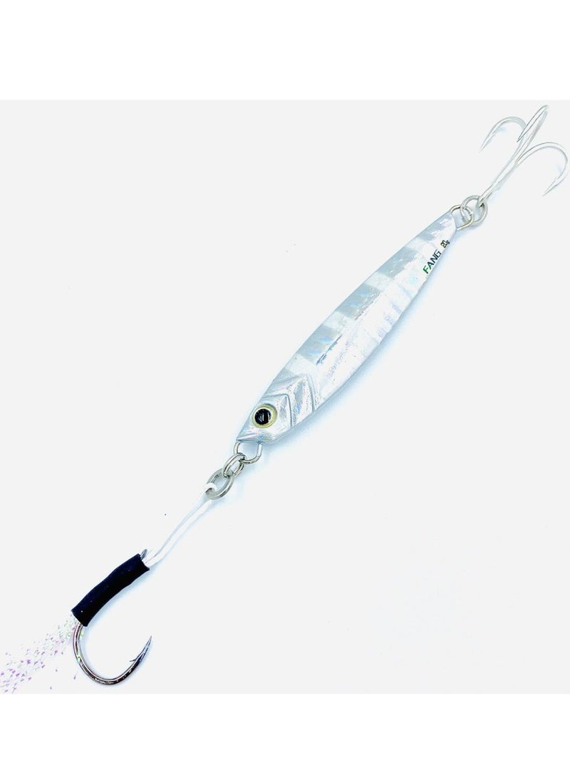 Oakura Silver Zebra Jig 40g Weights, Extra Sharp BKK Hook, 10 Mesmerizing Colors - Lightweight Gear for Epic Fishing Adventures - Image 1