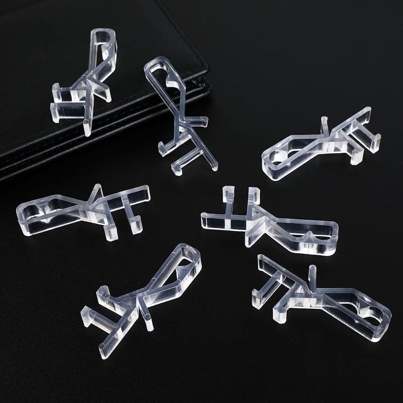 lofrcin 1-7/8inch Hidden Channel Valance Clips for The Valance with a Groove in The Back (12pcs) - Image 2
