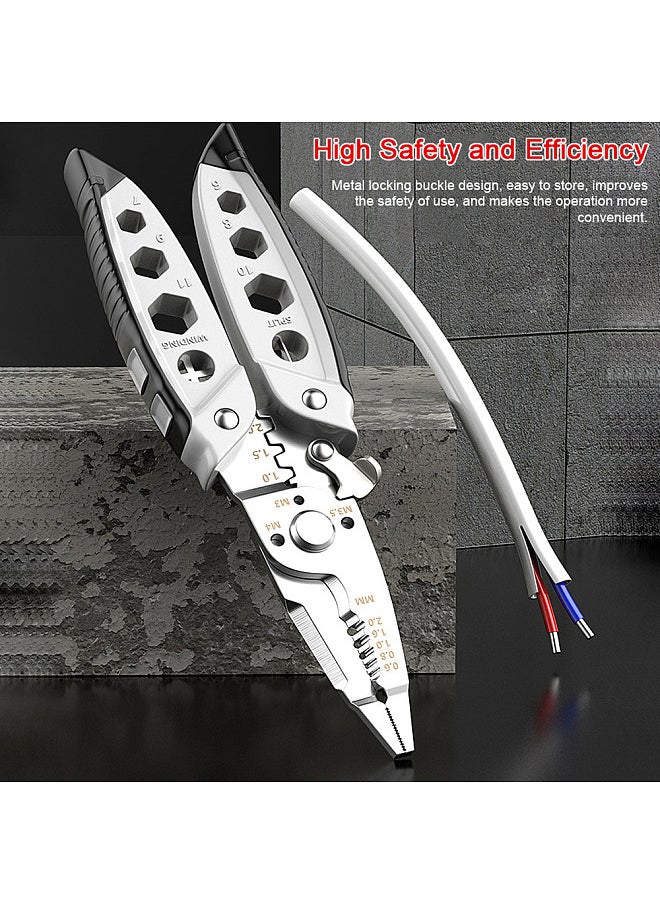 Generic 16in1 Multifunctional Wire Stripper Professional Wire Stripping Tool Portable Electric Cable Cutter Electrician Crimping Pliers  - Image 3