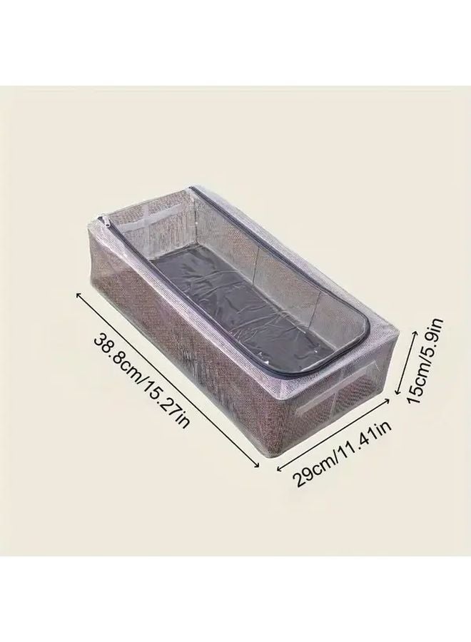 Upgraded 2 Pack Foldable Transparent Shoe Storage Box With Heavy Duty Steel Frame - Image 3