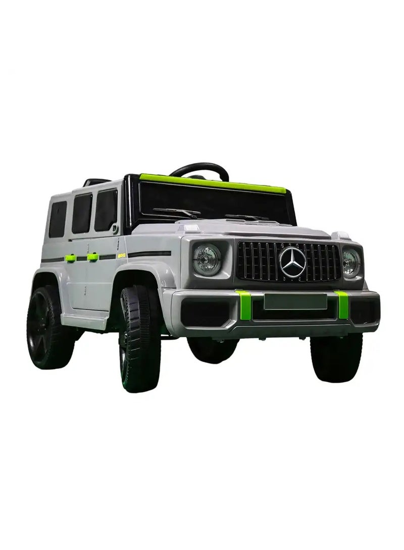 كيوت نينوز سيارة أطفال كهربائية جي كلاس رمادية 12 فولت - مقاعد جلدية، ماطورين 380 واط، ومزايا ترفيهية مميزة - Image 2