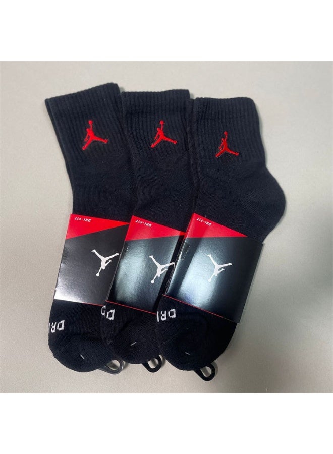 جوارب إير جوردان سوداء، ثلاث أزواج لكل عبوة