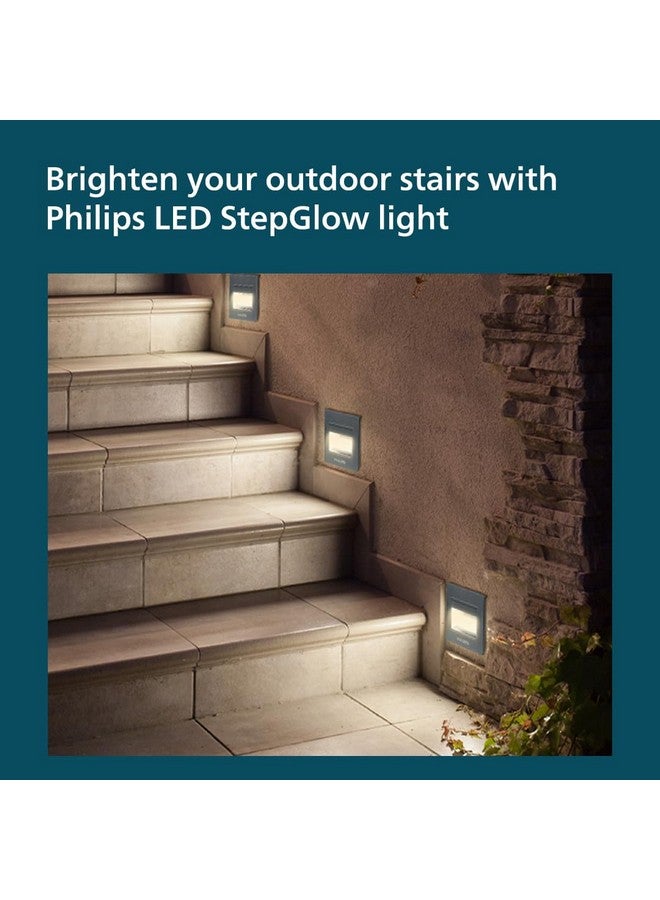 PHILIPS 2W Decorative LED Step Light | StepGlow Surface Mounted Anthracite Outdoor LED Stair Light | Warm White, Pack of 1-Acrylonitrile Butadiene Styrene - Image 4