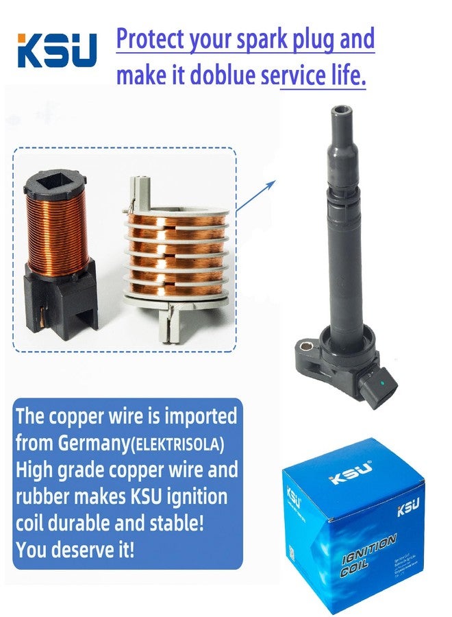 مجموعة ملفات الإشعال KSU متوافقة مع سيارات لكزس تندرا، سيكويا، لاند كروزر GX460، LS460، LX570، LS600H V8 سعة 4.6 لتر، 5.7 لتر، 5.0 لتر، US487، UF630 - Image 2
