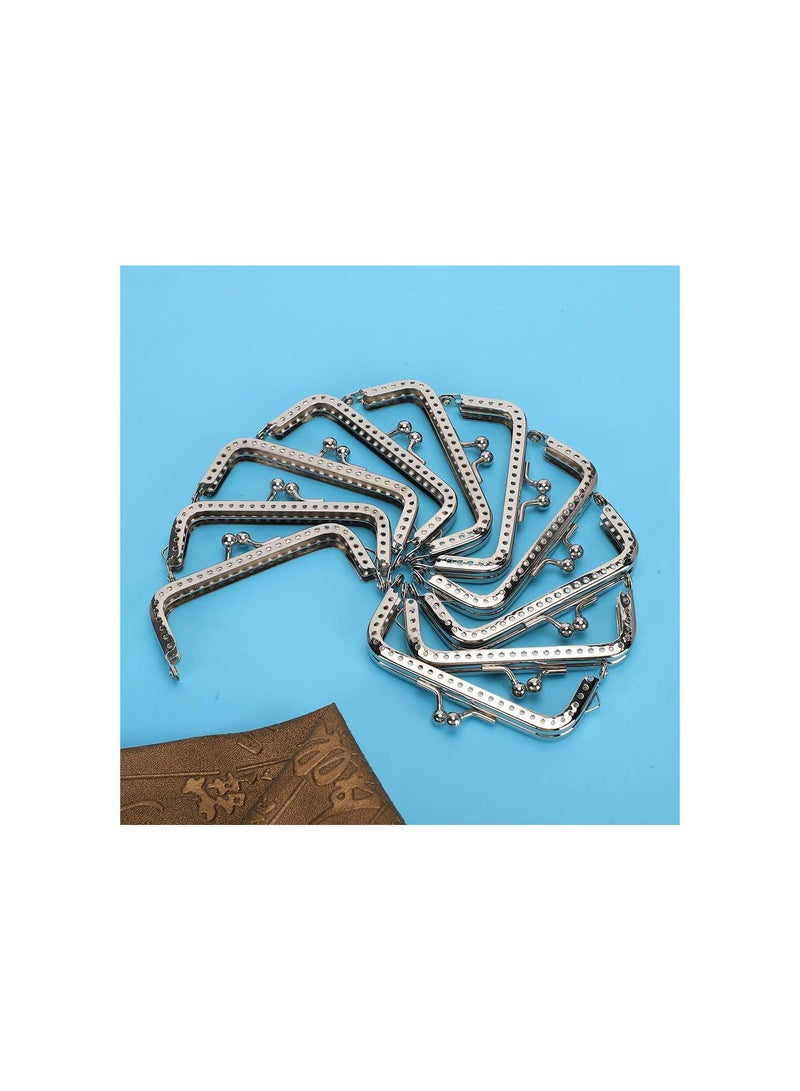 GGOOT Purse Frame Hardware, Simple Style 10pcs 8.5cm Square Metal Frame Purse Frames and Supplies, for Dinner Bags, Evening Bags Purse Bag Making  - Image 5