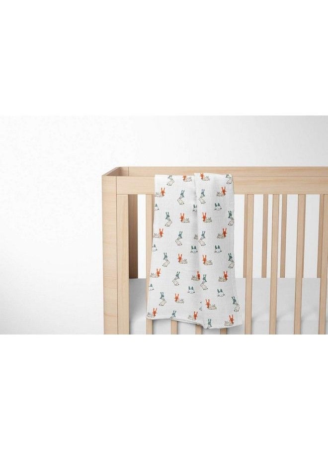 MOM'S HOME - Baby Swaddle Blanket Large Sizeorganic Muslin Cotton 100X100 Cm Pack Of 2 Cat And Jungle Safari - Image 1