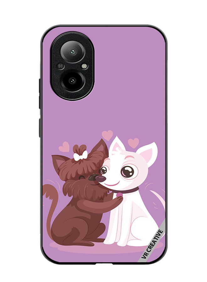 VR CREATIVE Protective Case Cover For Realme C67 4G Love Dog Design Multicolour - Image 1