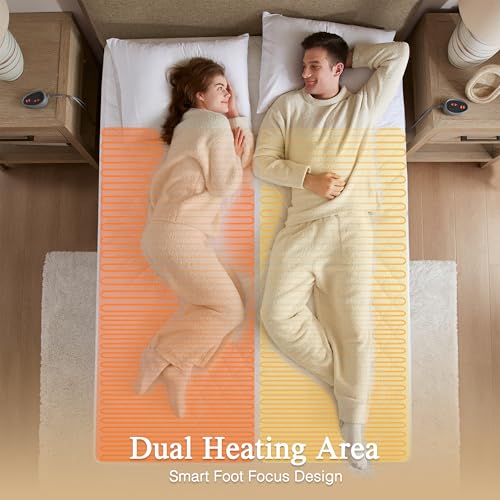 Beautyrest Cotton Blend Heated Mattress Pad Secure Comfort Technology - Luxury Quilted Electric Mattress Pad with Deep Pocket - 5-Setting Heat Controllers, Cal King, White - Image 4