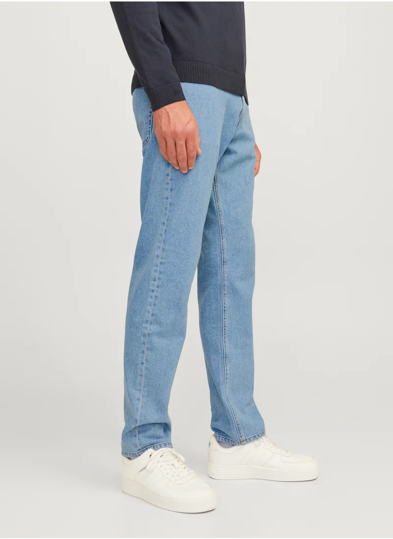 ج ج ريبل Jrebryan Jjcraft Stright Fit Light Wash Jeans