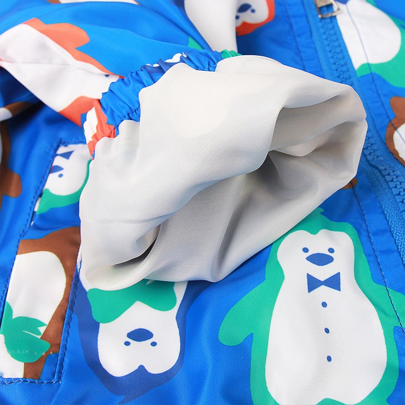 New Autumn Children'S Clothing Export To Europe And America Cartoon Penguin Jacket Boys Coats Hooded Connected Coat - Image 4