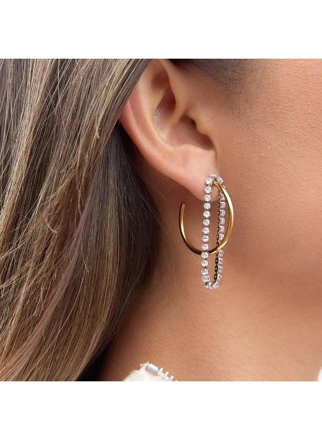 Rovaux  Una Crystal Hoops  | Best Price UAE