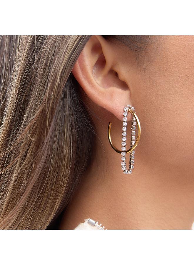 Rovaux Una Crystal Hoops - Image 3
