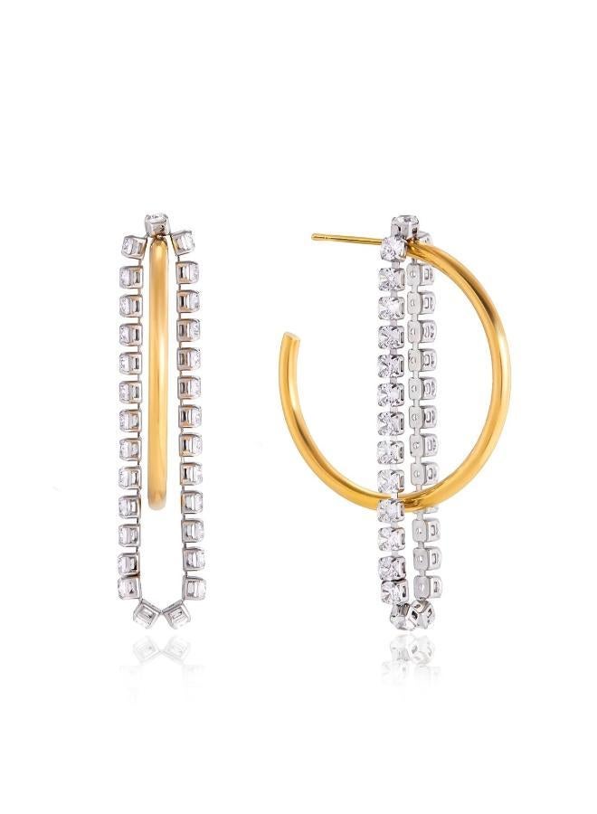 Rovaux Una Crystal Hoops - Image 1