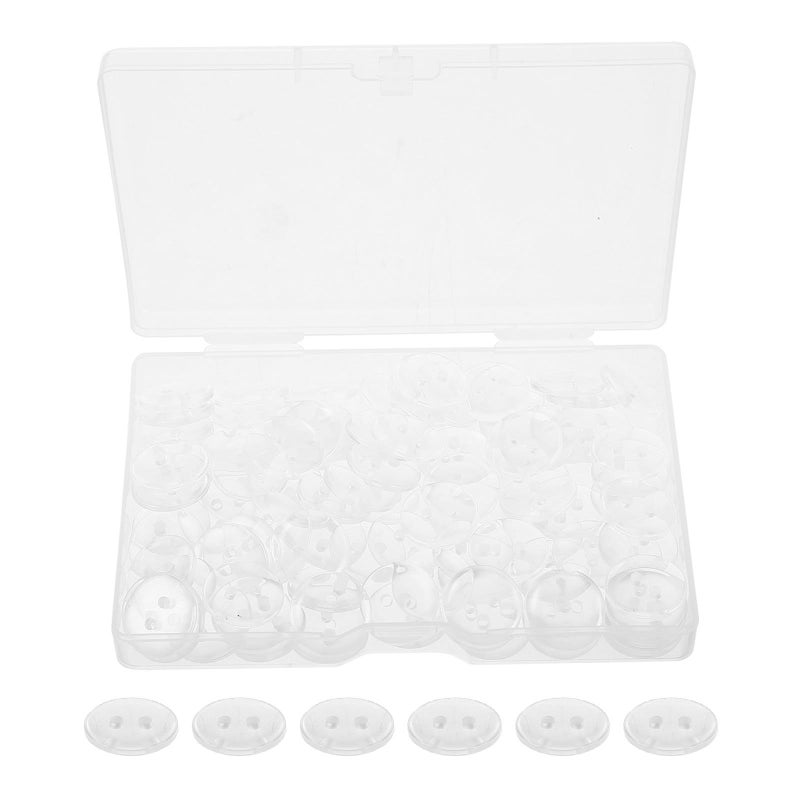 DOOTOOL 100Pcs 15mm Round Resin Sewing Buttons Two Hole Sleeve Fasteners DIY Craft Supplies - Image 2