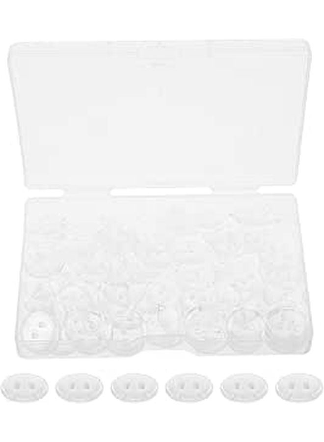 DOOTOOL 100Pcs 15mm Round Resin Sewing Buttons Two Hole Sleeve Fasteners DIY Craft Supplies - Image 1