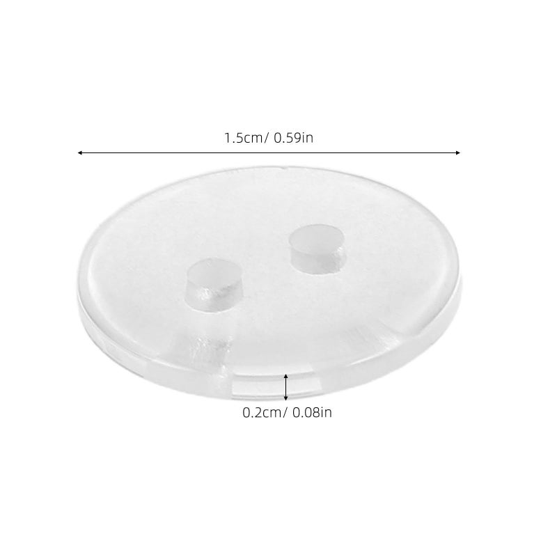 DOOTOOL 100Pcs 15mm Round Resin Sewing Buttons Two Hole Sleeve Fasteners DIY Craft Supplies - Image 3