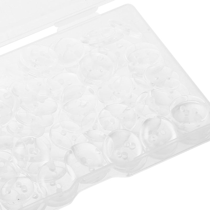 DOOTOOL 100Pcs 15mm Round Resin Sewing Buttons Two Hole Sleeve Fasteners DIY Craft Supplies - Image 4