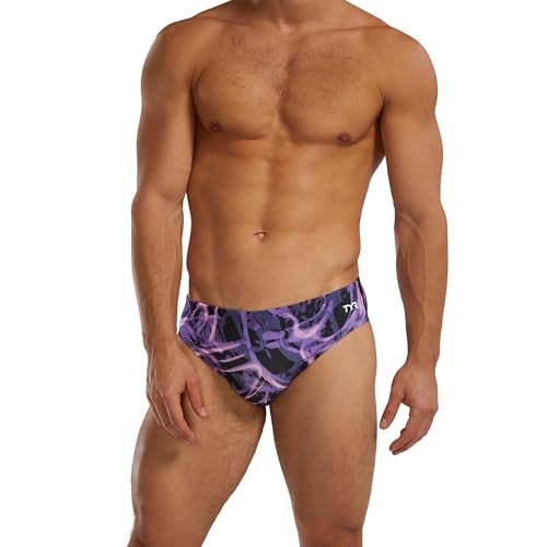 TYR Men's Standard Brief Swimsut, Electro Purple, 26 - Image 2