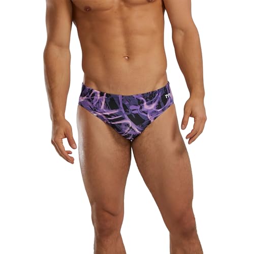 TYR Men's Standard Brief Swimsut, Electro Purple, 26 - Image 1