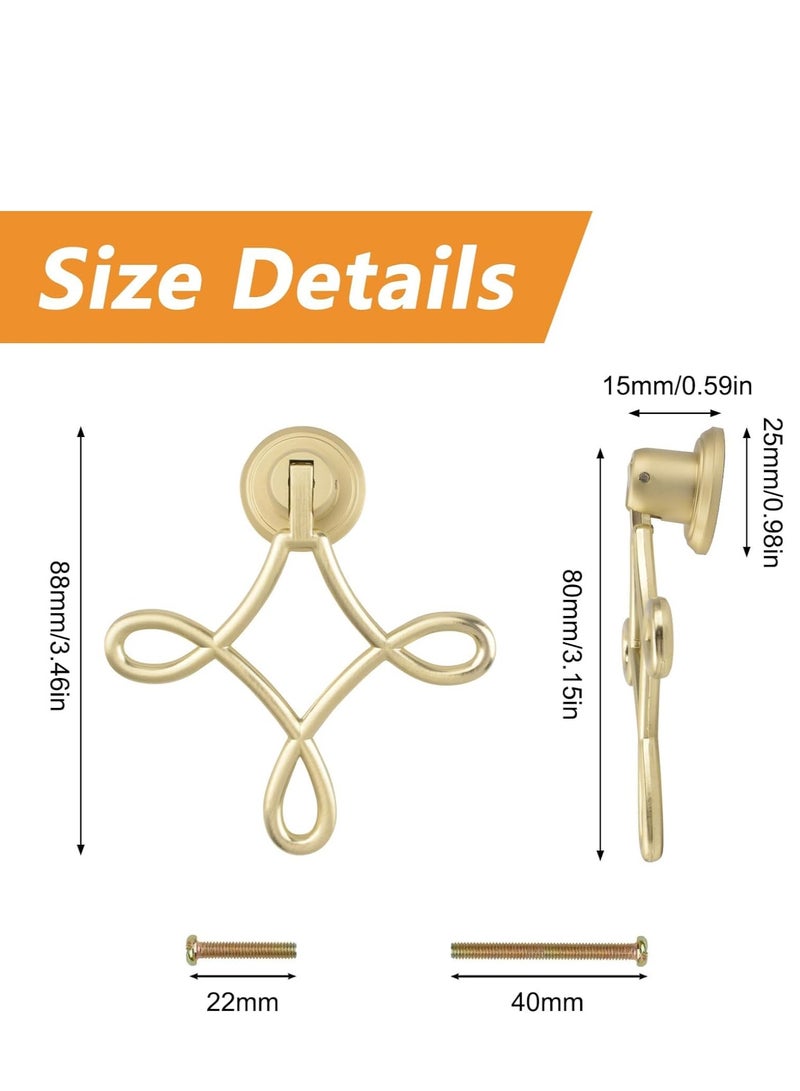SYOSI Chinese Knot Shaped Cabinet Pulls 4pcs Solid Gold Pendant Handles Knob Zinc Alloy Handles Knobs for Cabinets Drawer Door Furniture Decorative - Image 5