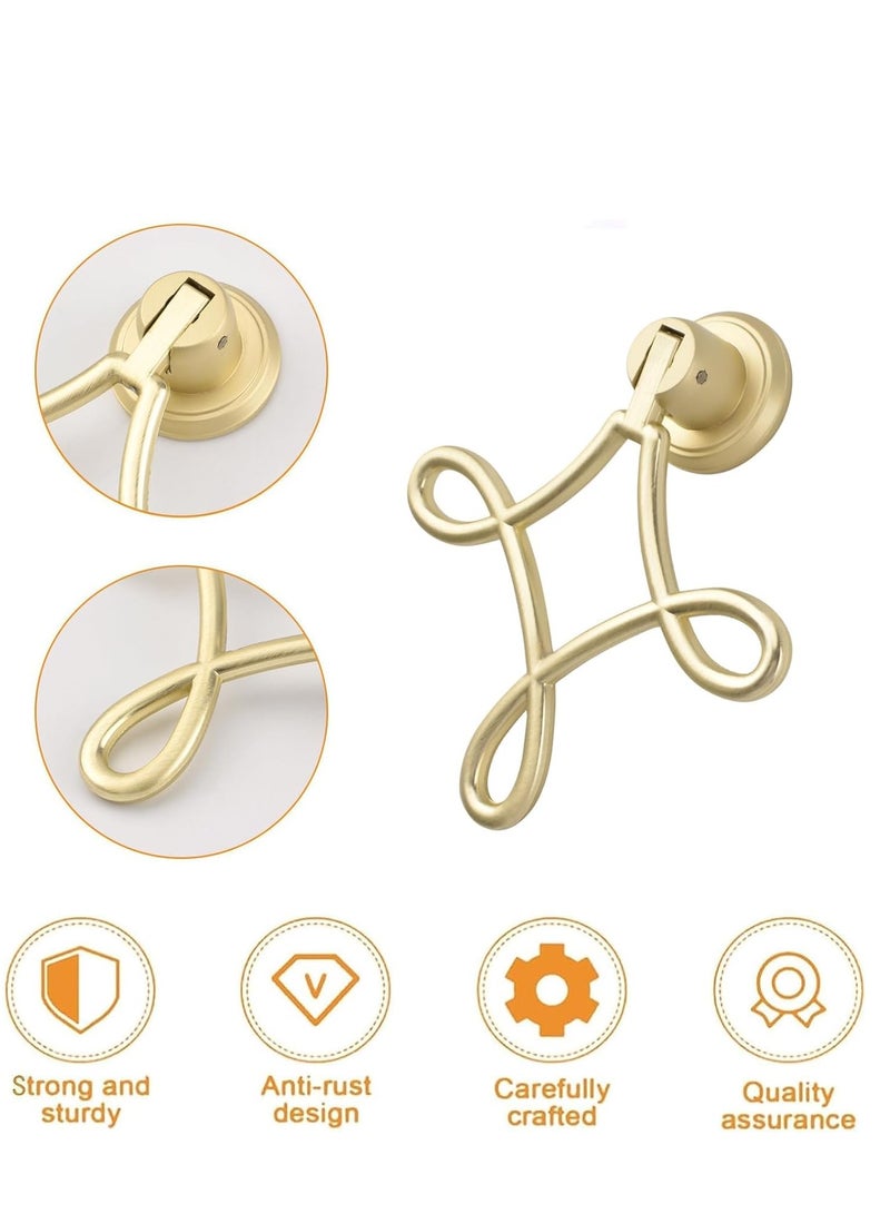 SYOSI Chinese Knot Shaped Cabinet Pulls 4pcs Solid Gold Pendant Handles Knob Zinc Alloy Handles Knobs for Cabinets Drawer Door Furniture Decorative - Image 2