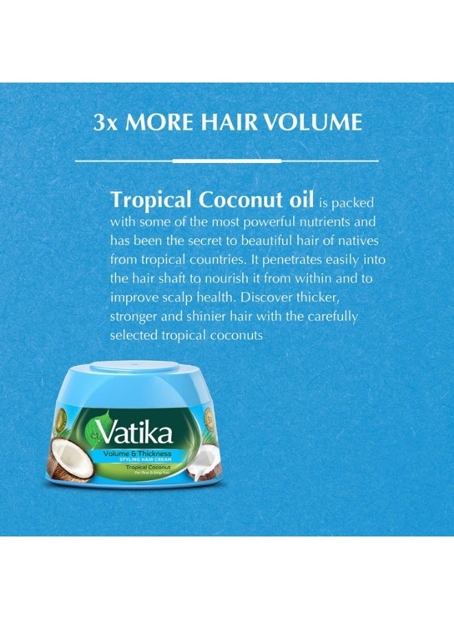 Vatika Tropical Coconut Volume & Thickness Hair Cream - 140ml - Image 3