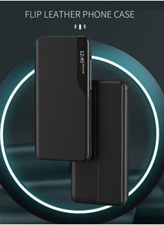 دبليو تيك غطاء حماية ذكي قابل للطي مع نافذة مرآة لهاتف أوبو فايند X7 5G 2024 أسود  - Image 5