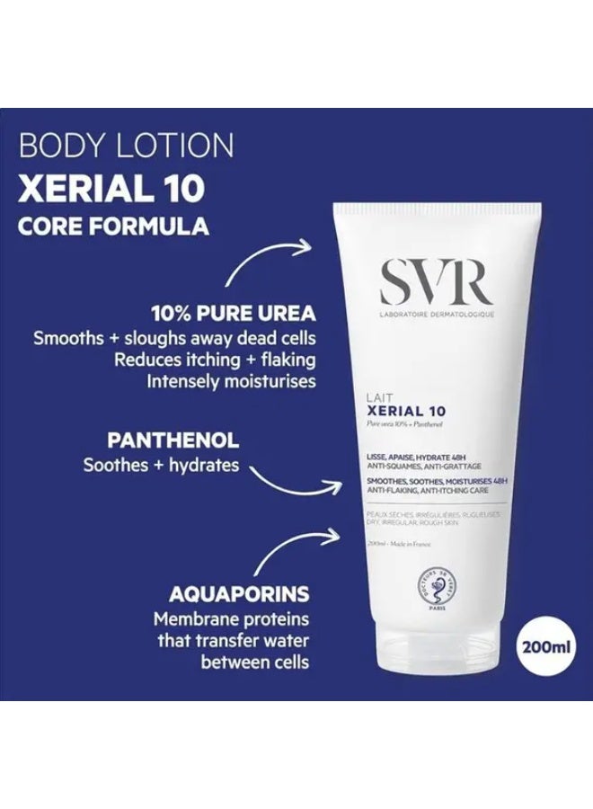 SVR Xerial يوريا 10% مرطب 48 ساعة حليب 200 مل - Image 2