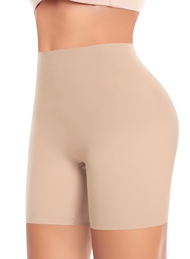 Werena Womens Seamless Shaping Boyshorts Panties Tummy Control Underwear Slimming Shapewear Slip Shorts, #A1 Beige(lightweight), L - Image 1