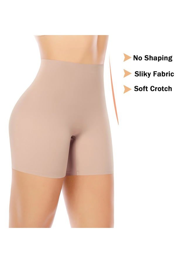 Werena Womens Seamless Shaping Boyshorts Panties Tummy Control Underwear Slimming Shapewear Slip Shorts, #A1 Beige(lightweight), L - Image 4