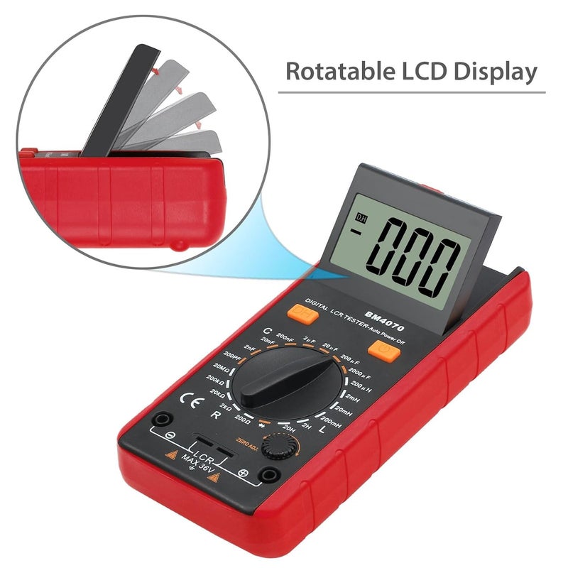 CAMWAY جهاز قياس LCR شاشة LCD لقياس السعة والحث والمقاومة مع عرض تجاوز النطاق - Image 2