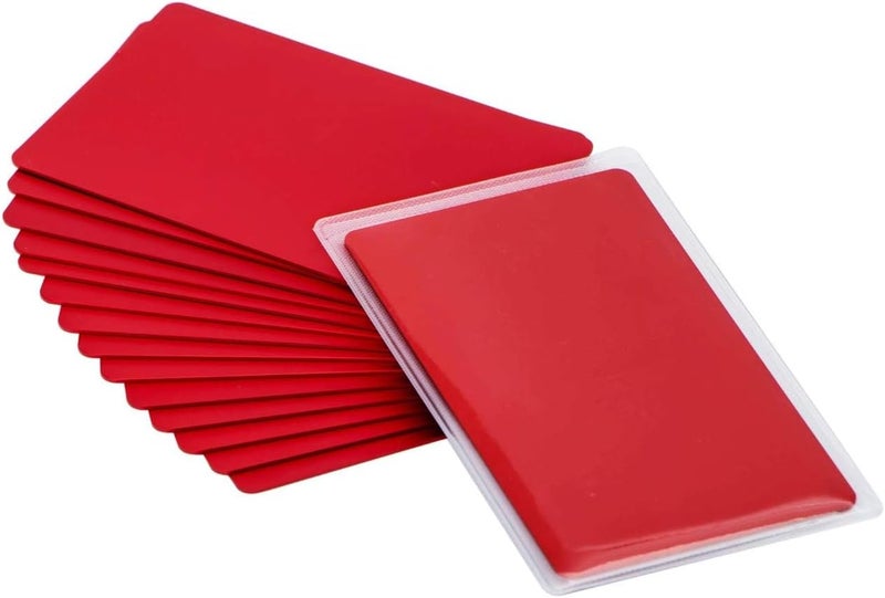 OESDLTD Thick Red Aluminum Metal Business Cards Anodized Aluminum 86 X 54 X 0.8mm 15 pcs Include Protector Sleeves(Frosted) - Image 1