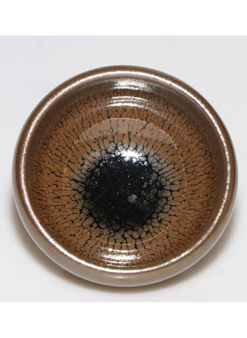 Jingke Jianzhan Tea Cup  Original Ore Glaze Exquisite One-mouth Cup , Black Gold Glaze Small Beam 6.8x4.5 cm - Image 2