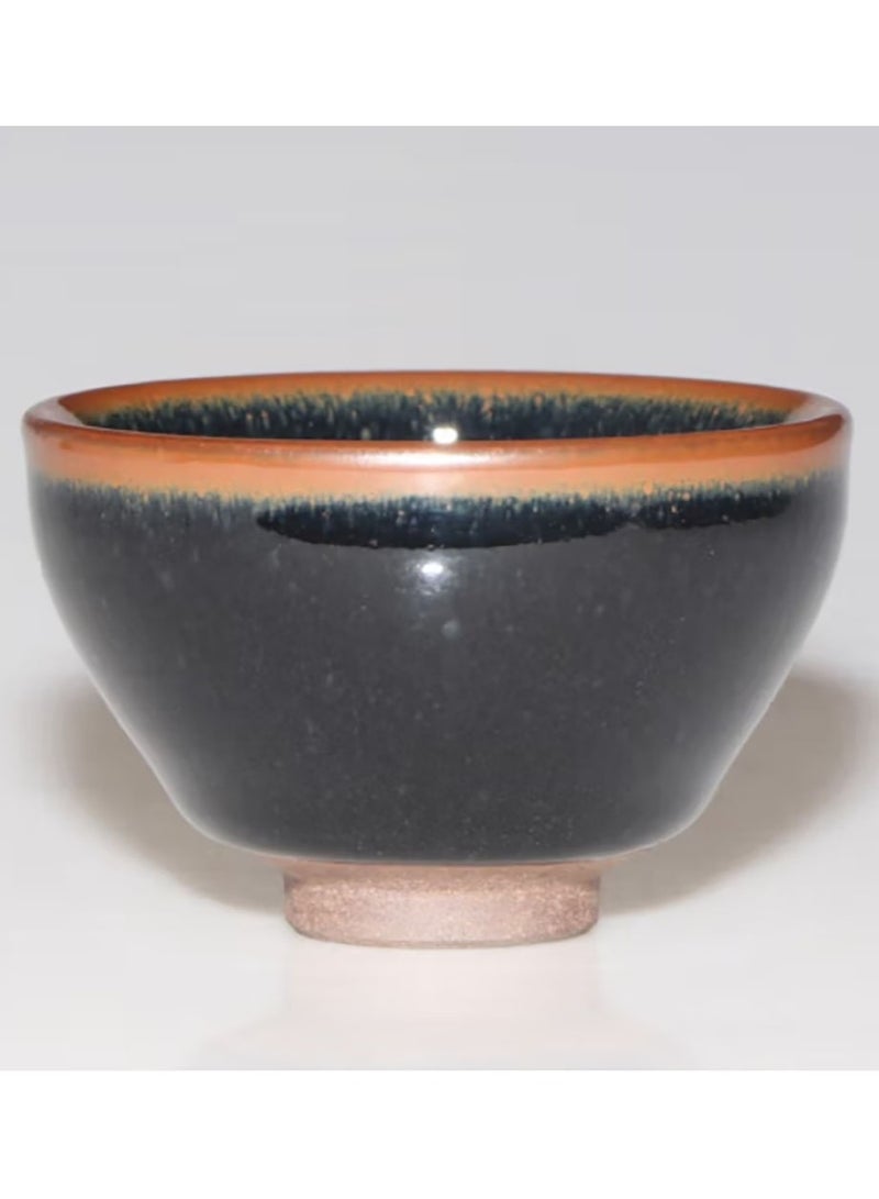 Jingke Jianzhan Tea Cup  Original Ore Glaze Exquisite One-mouth Cup , Black Gold Glaze Small Beam 6.8x4.5 cm - Image 1