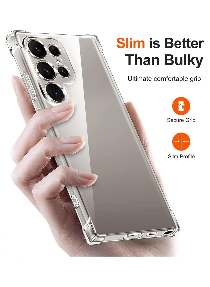 Bills Samsung S25 Ultra Case,for Samsung Galaxy S25 Ultra Case,Clear[Shockpoof][Military Grade Protection] Reinforced Corners Slim Fit Flexible TPU Bumper Phone Case for S25 Ultra Cover,Clear - Image 4