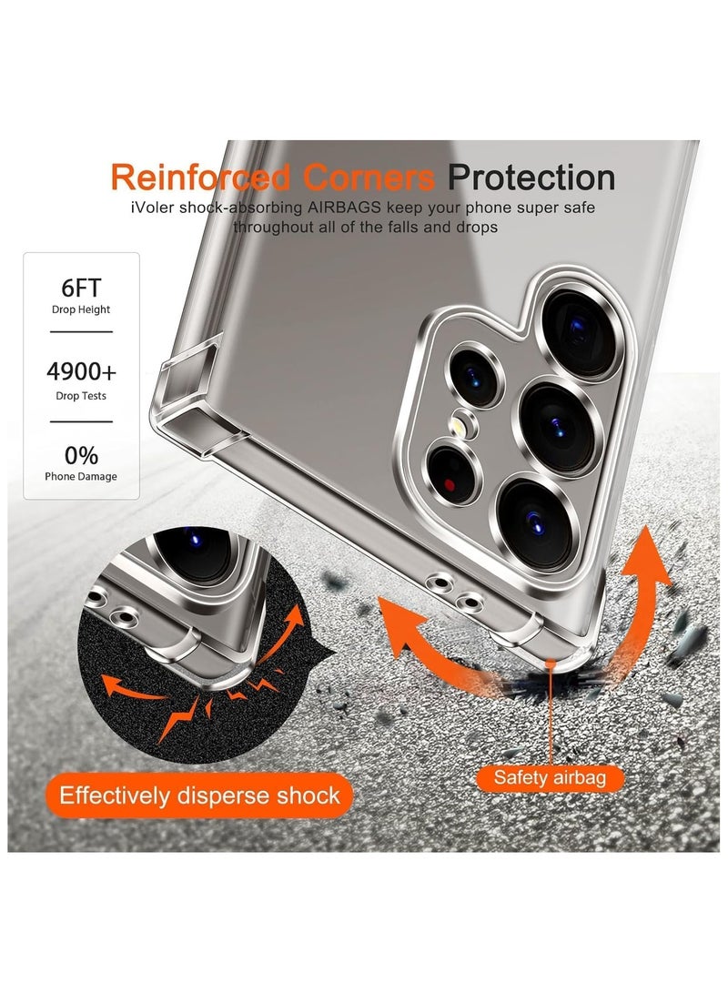 Bills Samsung S25 Ultra Case,for Samsung Galaxy S25 Ultra Case,Clear[Shockpoof][Military Grade Protection] Reinforced Corners Slim Fit Flexible TPU Bumper Phone Case for S25 Ultra Cover,Clear - Image 5