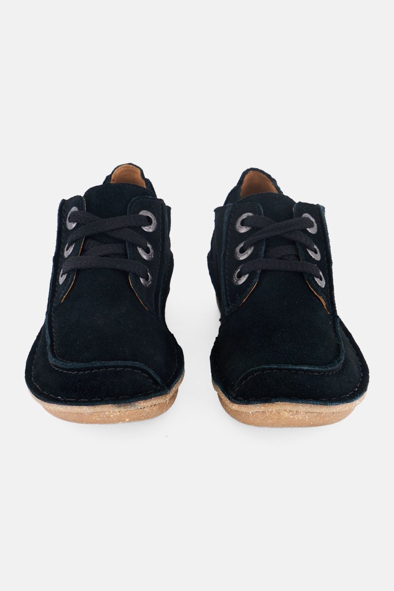 clarks Women Standard Funny Dream Lace Up Suede Shoes, Black - Image 3