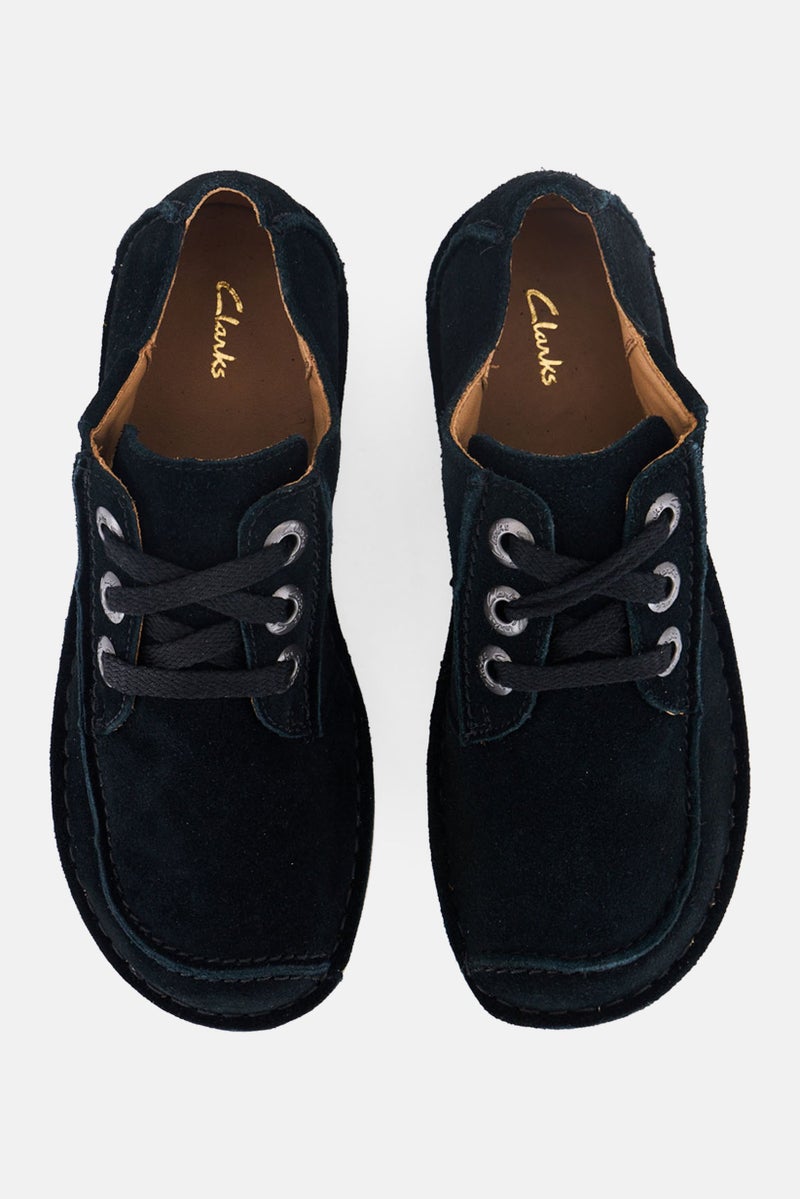 clarks Women Standard Funny Dream Lace Up Suede Shoes, Black - Image 2