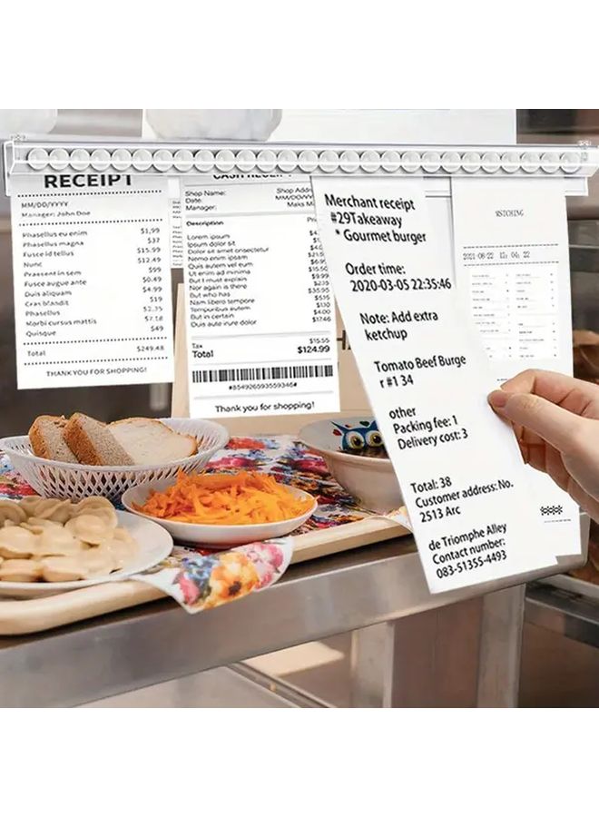 47 24 Inch Single Clip Receipt Holder Kitchen Restaurant Takeout Ticket Fixer Tool - Image 2