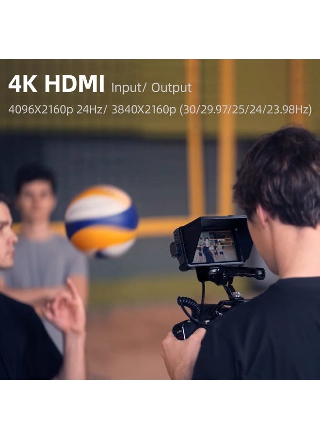 5.5 Inch 1200nits 4K 10bit HDMI Field Monitor, Touchscreen 3D LUT Portable Video Field Monitor Kit with Battery, On-Camera RGB Parade Histogram Waveform Focus Assist Monitor (DC-550 Pro)