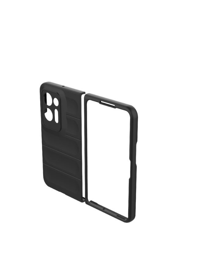 حافظة هاتف مضادة للصدمات لهاتف OPPO Find N2 Magic Shield قابلة للطي (رمادي) - Image 4