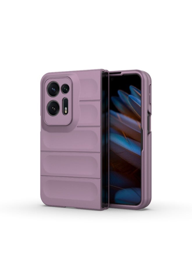 حافظة هاتف مضادة للصدمات لهاتف OPPO Find N2 Magic Shield قابلة للطي (رمادي) - Image 1