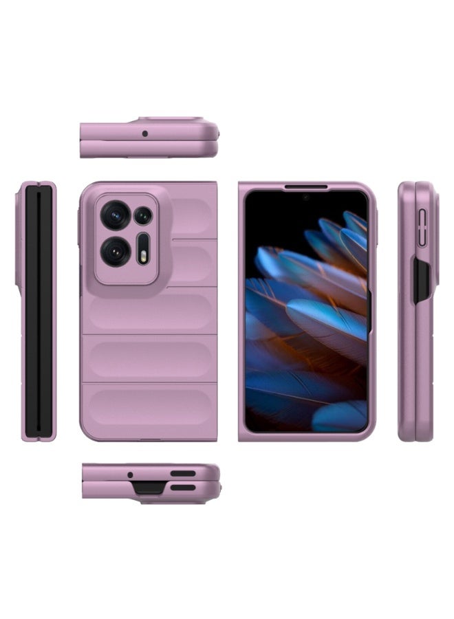 حافظة هاتف مضادة للصدمات لهاتف OPPO Find N2 Magic Shield قابلة للطي (رمادي) - Image 2