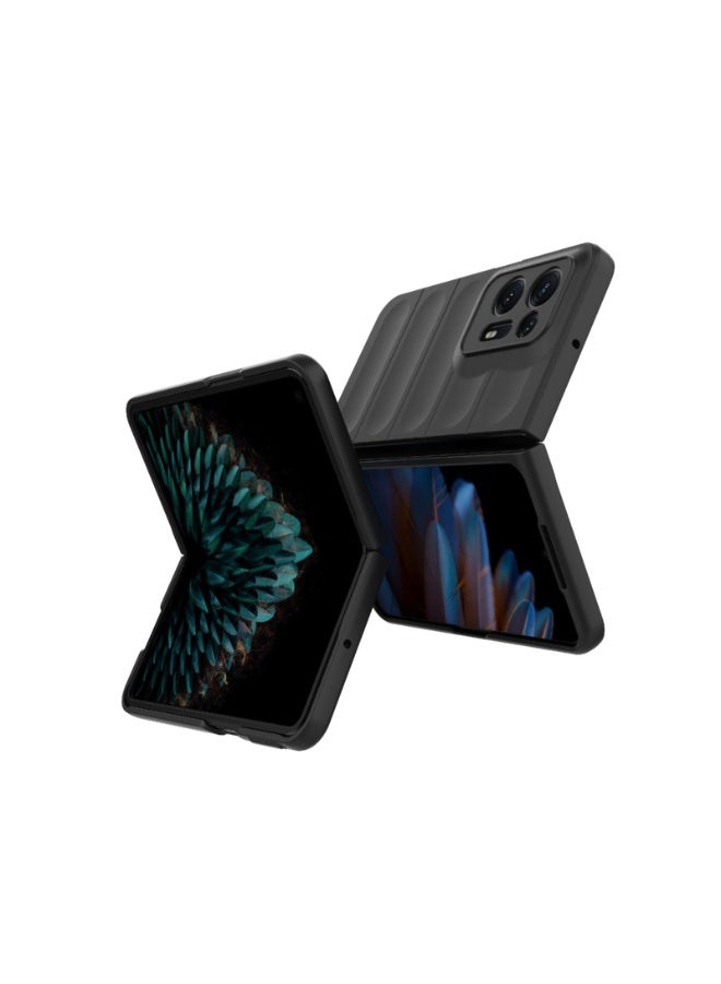 حافظة هاتف مضادة للصدمات لهاتف OPPO Find N2 Magic Shield قابلة للطي (رمادي) - Image 5