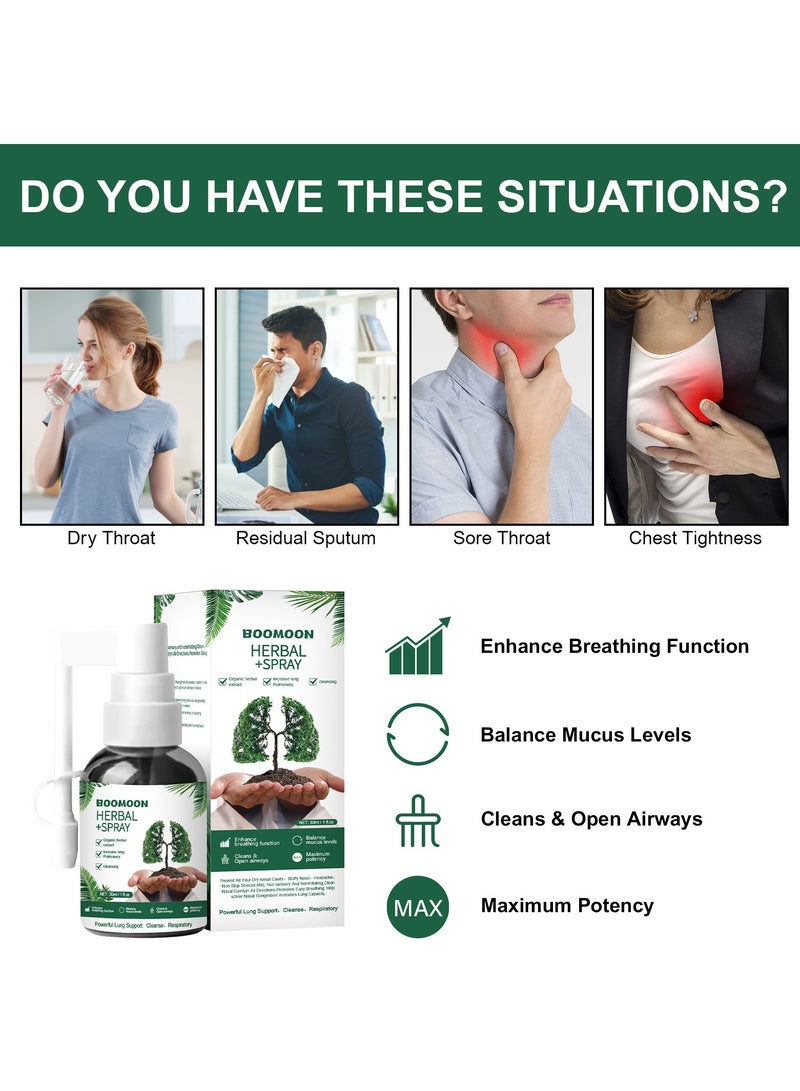 Generic Lung Cleansing Spray Medilisk, Clearbreath Dendrobium  Mullein Extract - Powerful Lung Support, Clean Care Herbal Essence, Herbal Clearbreath Spray, Supports Respiratory Function 30ml  - Image 5