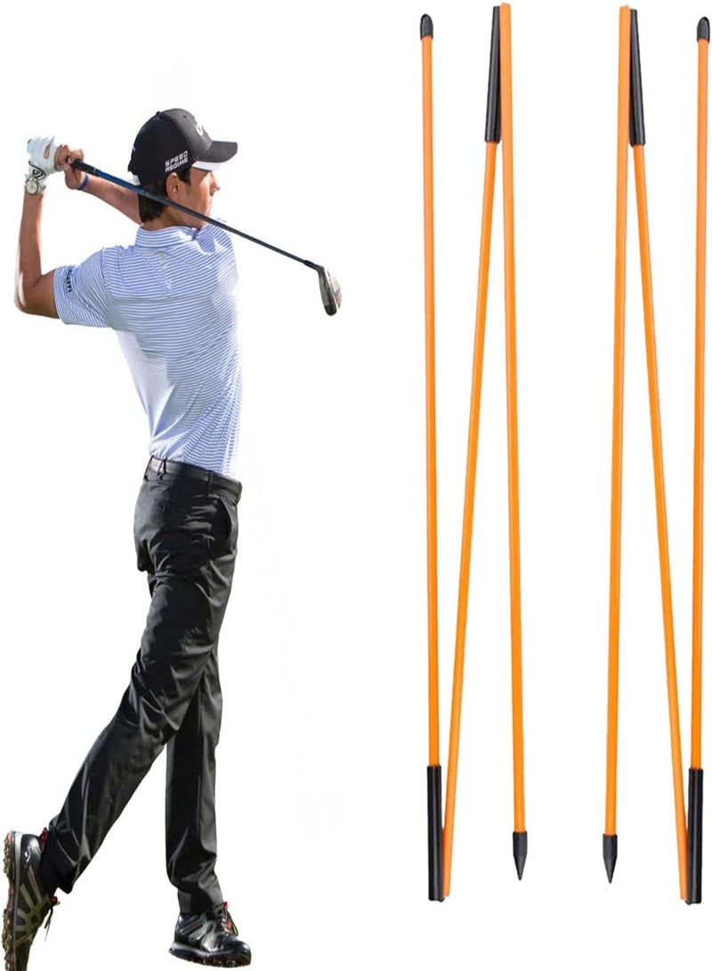 GGOOT Collapsible Golf Practice Rods,Collapsible Golf Practice Rods | Golf Alignment Rods for Improved Rhythm, Flexibility, Balance, Tempo, and Strength  - Image 1
