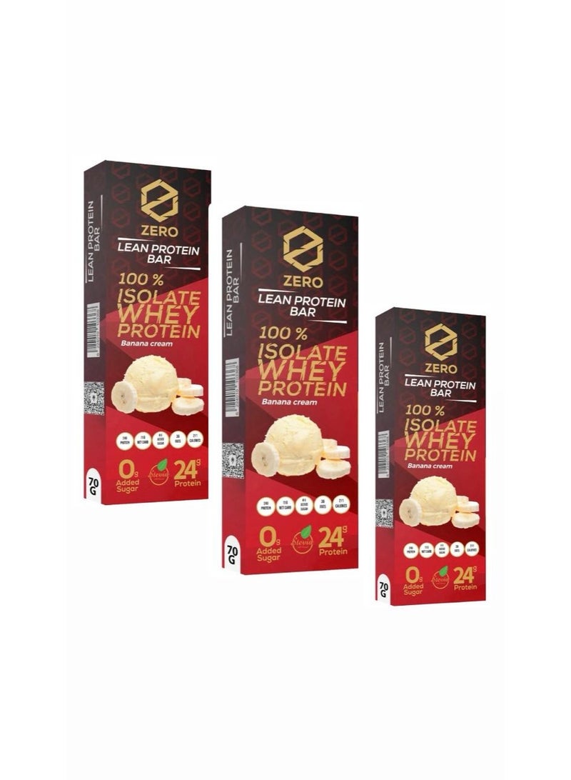 Zero 3 Zero, Protein Bar 16 X 70g, Banana Cream - Image 1