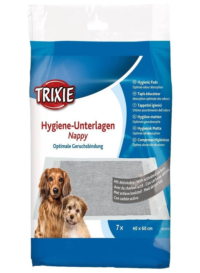 Trixie Pet Training Pads for Dogs & Puppies, Hygiene Nappy Pad with Activated Carbon, Poop & Pee Mats, Fast Absorbent, Leak Proof, Odor Neutralizer, 7 Pads (40 x 60 cm) - Pack of 3 - Image 1