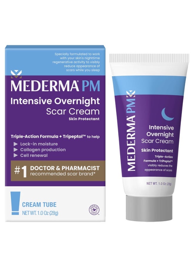 Mederma PM Intensive Overnight Scar Cream Nighttime 1.0 Oz (28g) - Image 1